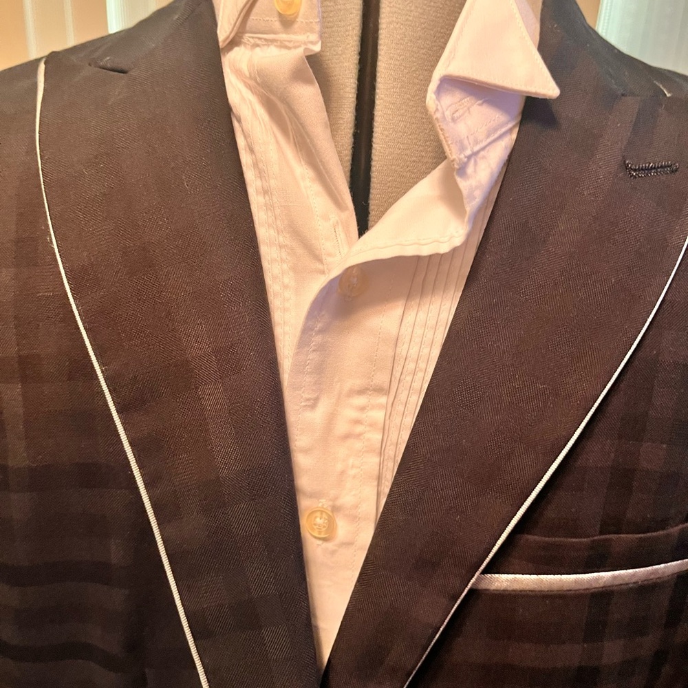 Black Blazer with White Trim by